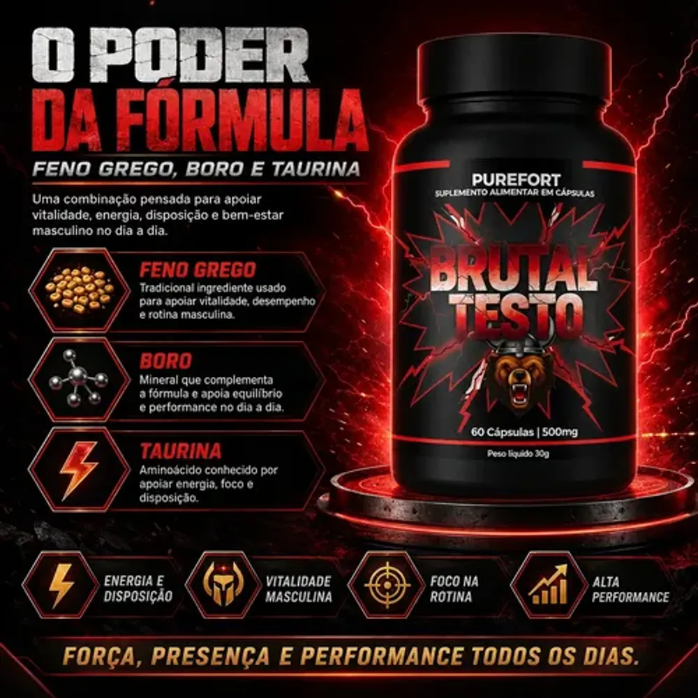 Brutal Testo 60 cápsulas — Purefort, foto 2 de 4