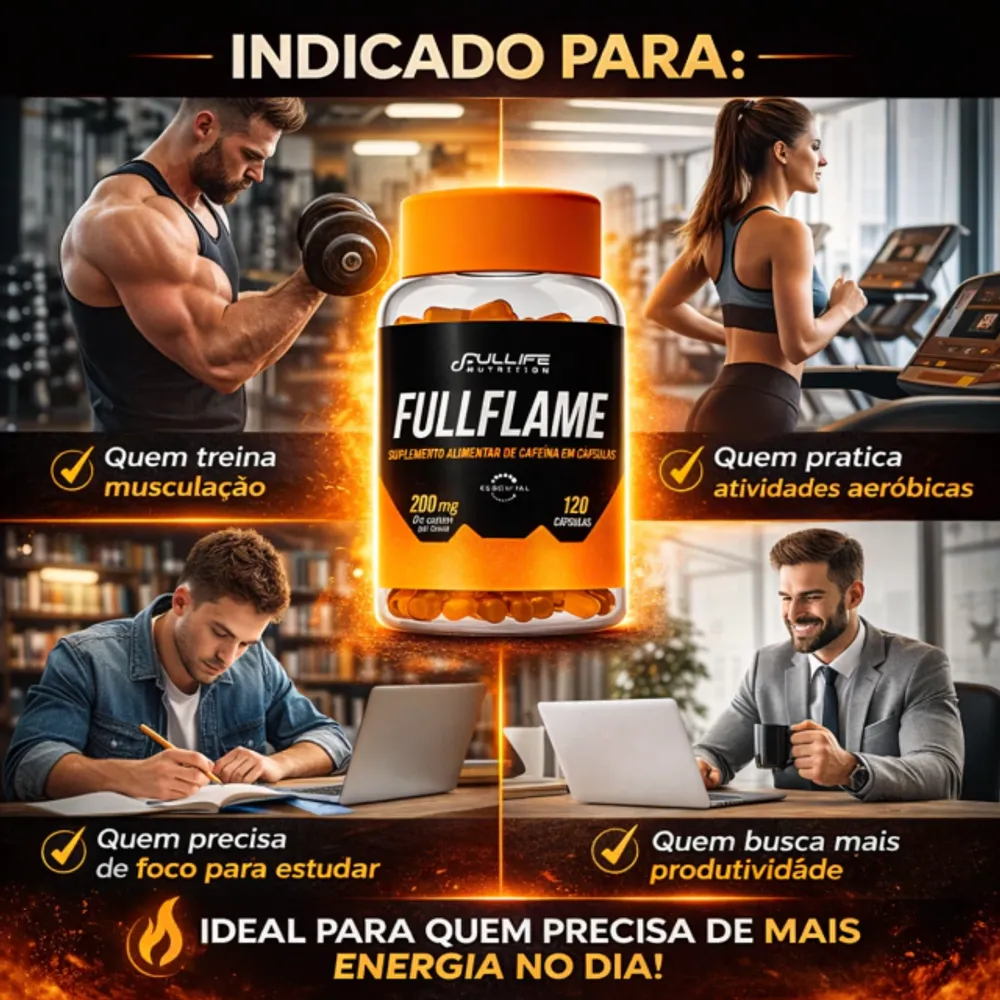 Cafeína Fullife 30 cápsulas — Fullife Nutrition, foto 3 de 4