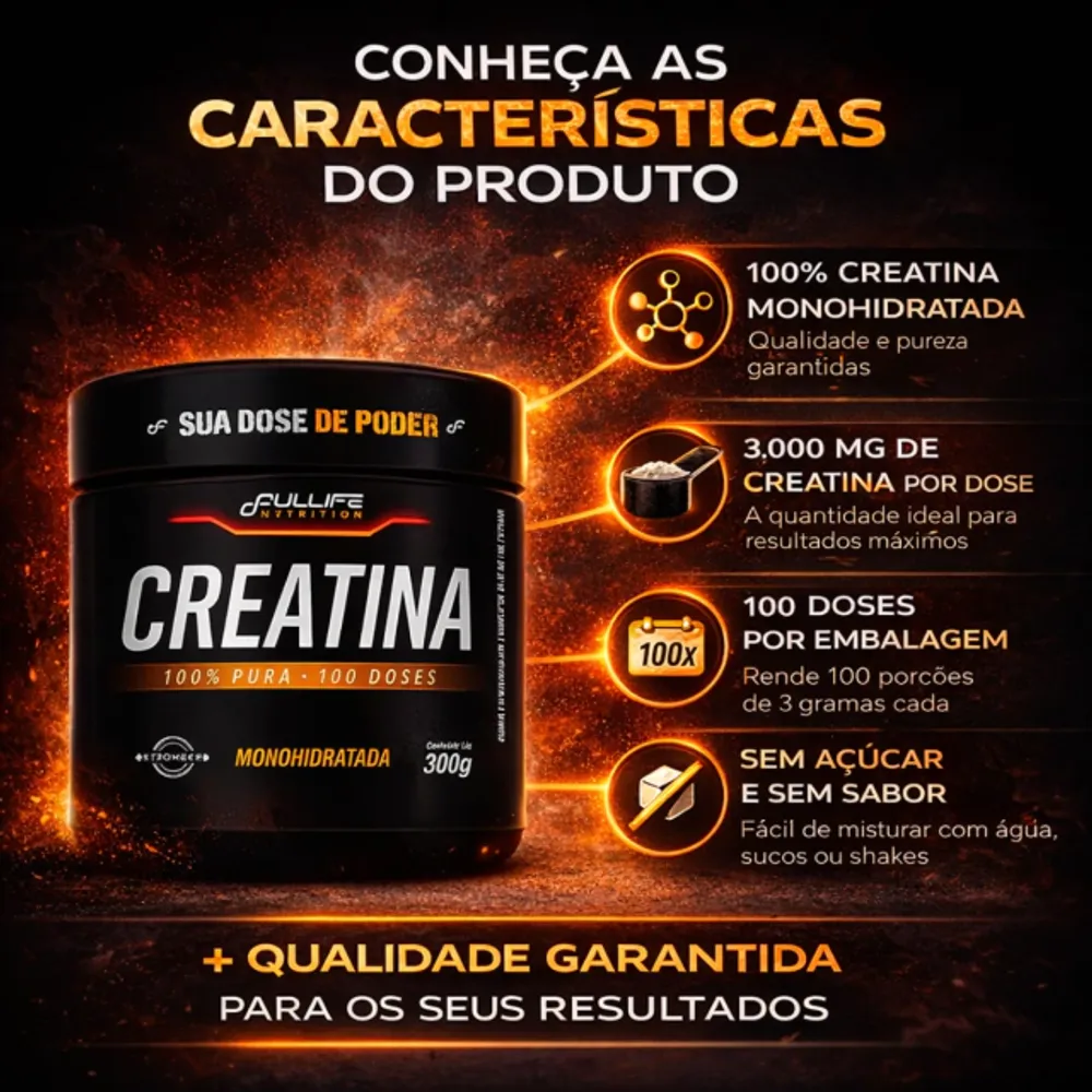 Creatina Fullife 300g — Fullife Nutrition, foto 3 de 4