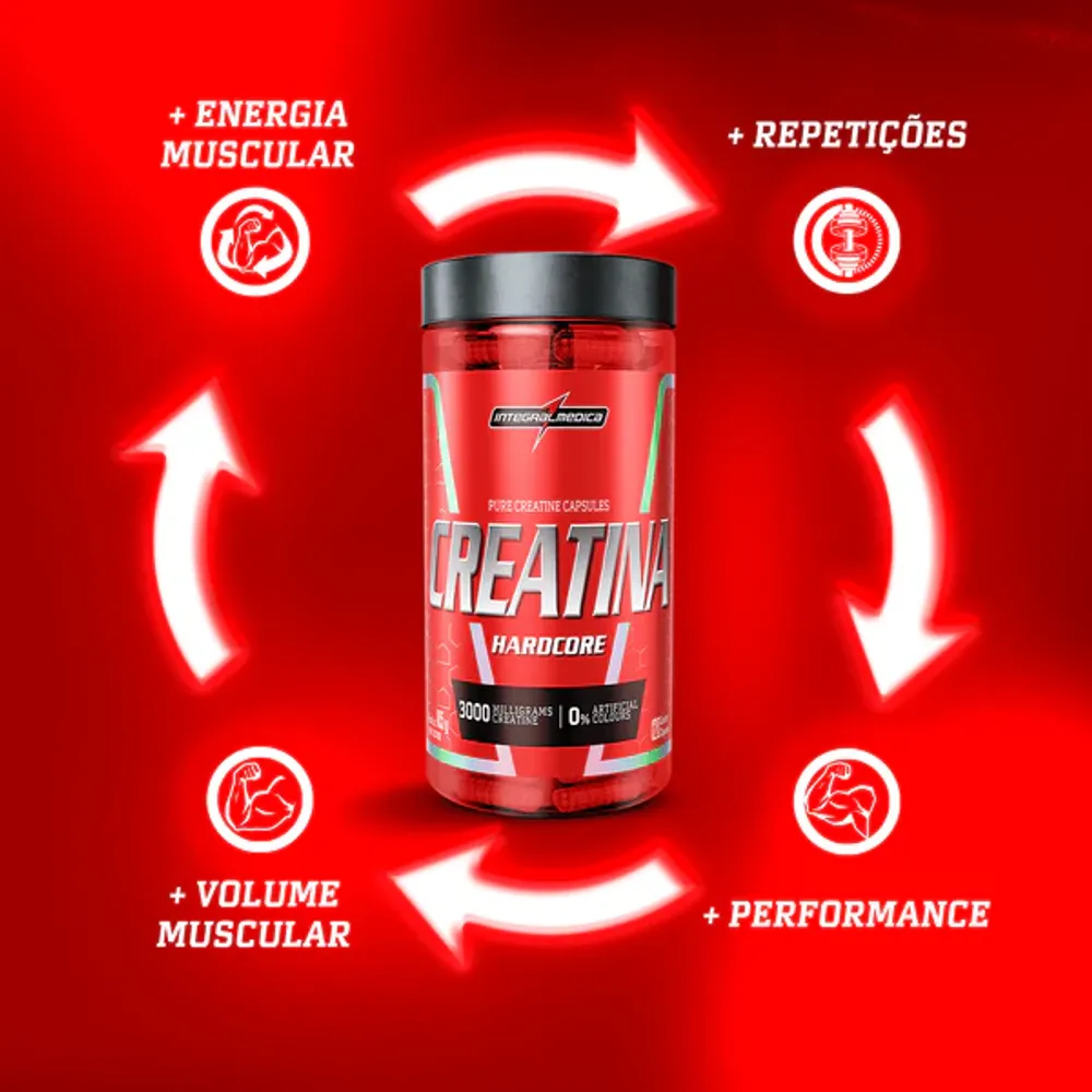 Creatina Hardcore 120 cápsulas — Integralmedica, foto 3 de 4