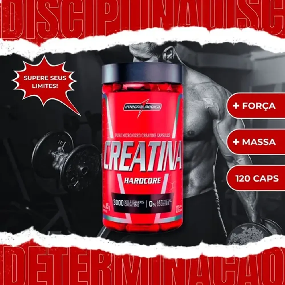 Creatina Hardcore 120 cápsulas — Integralmedica, foto 4 de 4