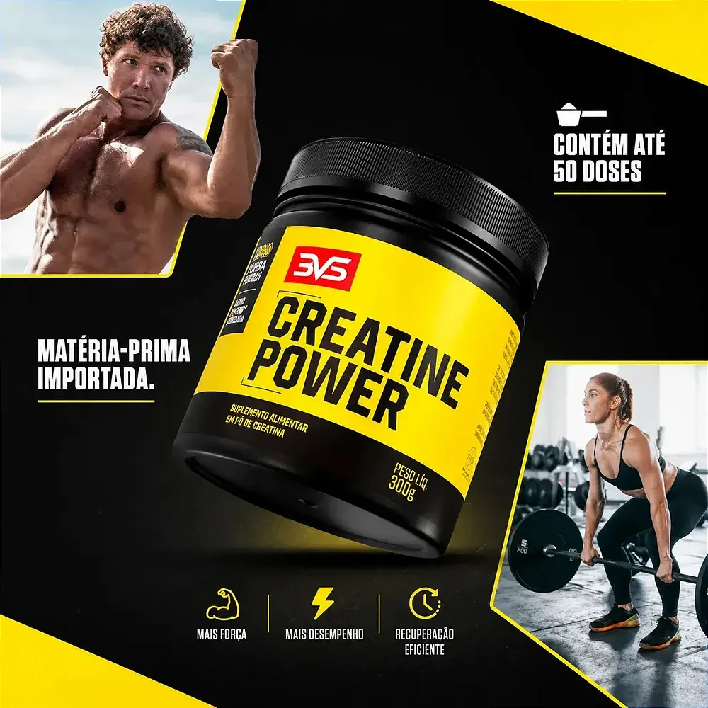 Creatina Power Extra Energy 300g — 3VS Nutrition, foto 2 de 4