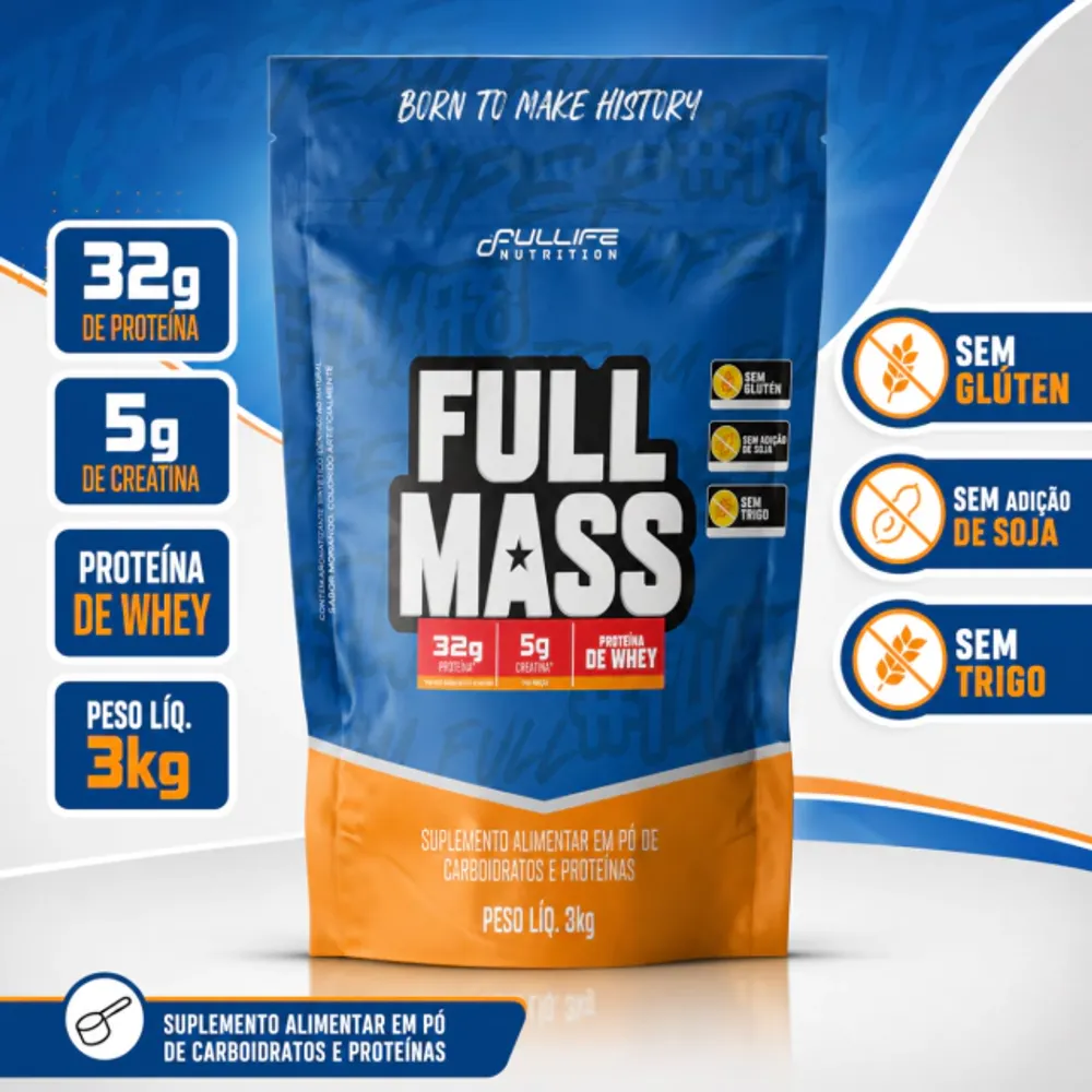 Full Mass Hipercalórico 3kg — Fullife Nutrition, foto 3 de 4