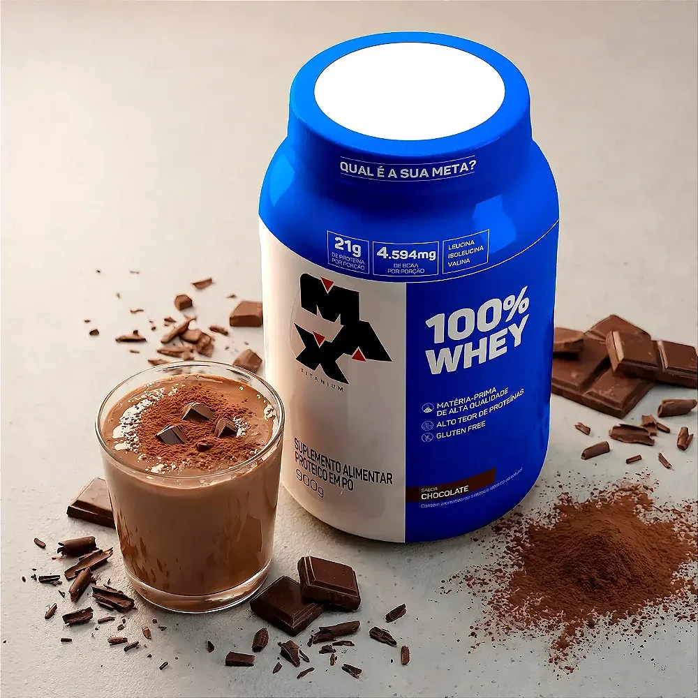 100% Whey Max Titanium 900g — Max Titanium, foto 3 de 4
