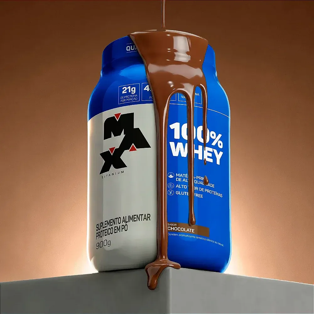 100% Whey Max Titanium 900g — Max Titanium, foto 4 de 4