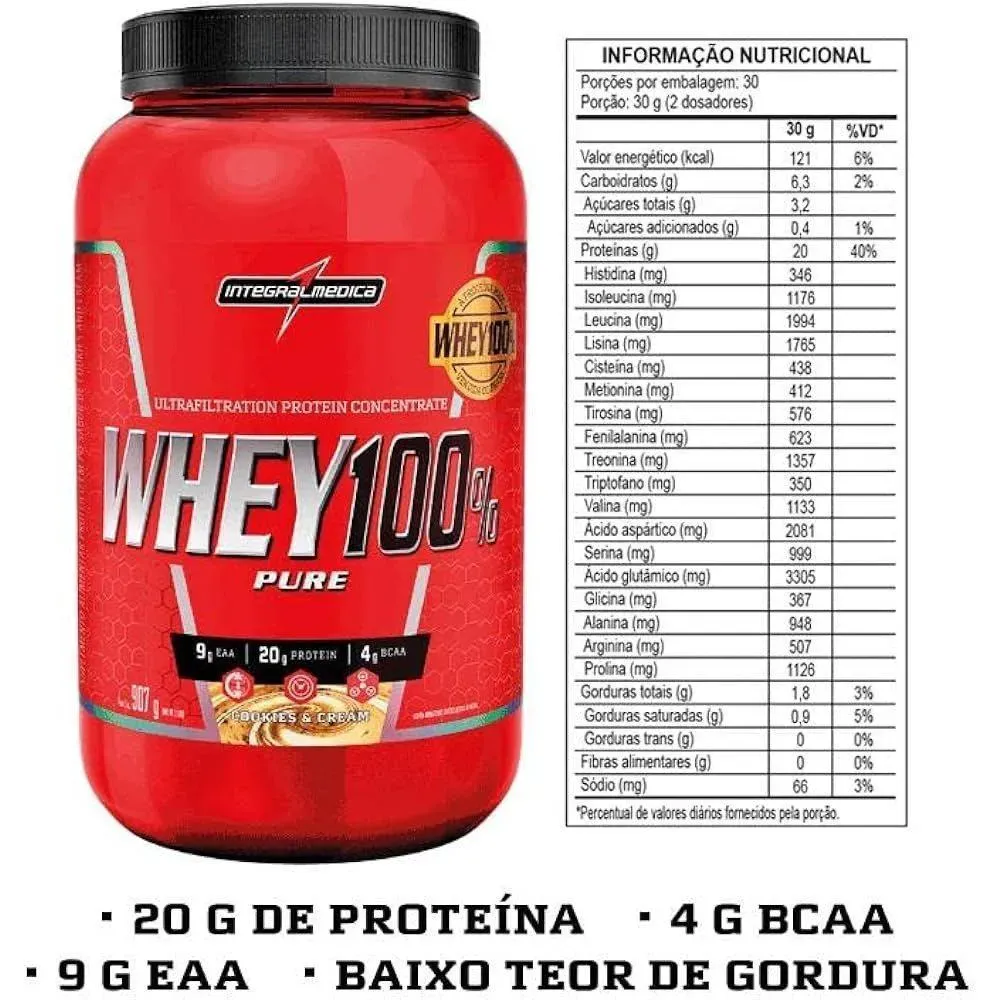 Whey 100% Pure 900g — Integralmedica, foto 2 de 3