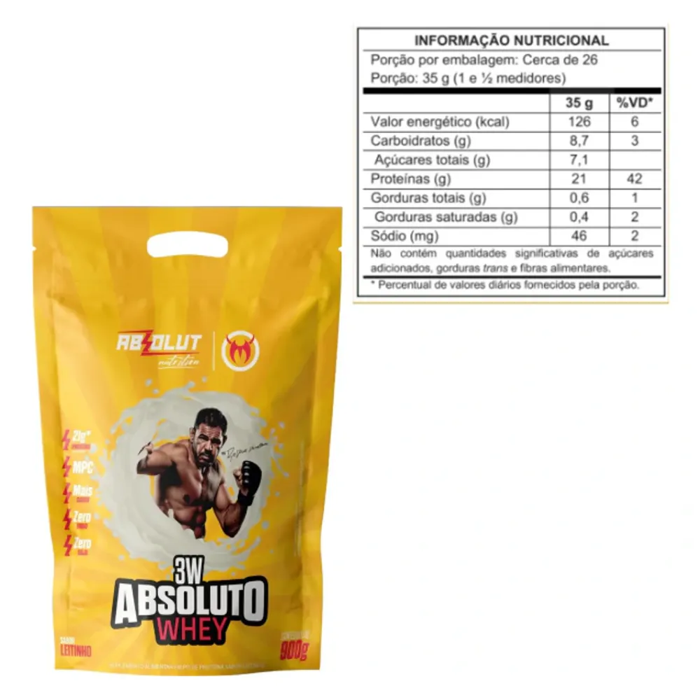 Whey 3W Minotouro 900g — Absolut Nutrition, foto 4 de 4